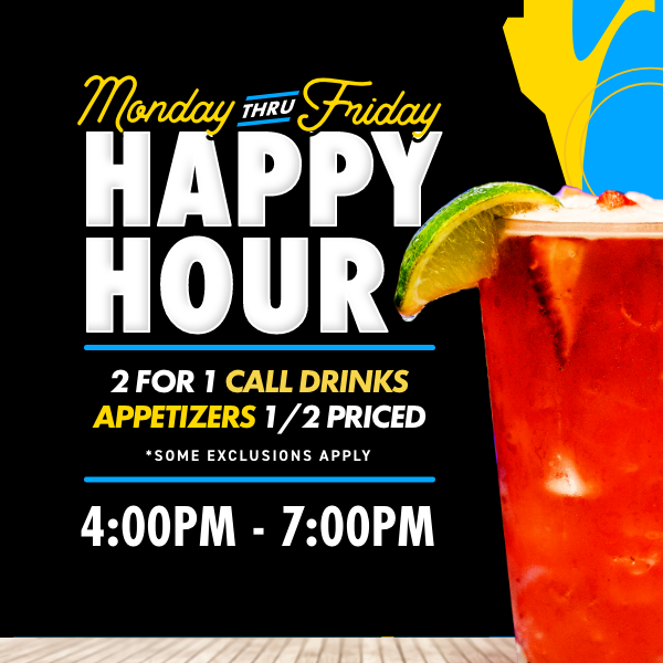Happy Hour, Monday Thru Thursday