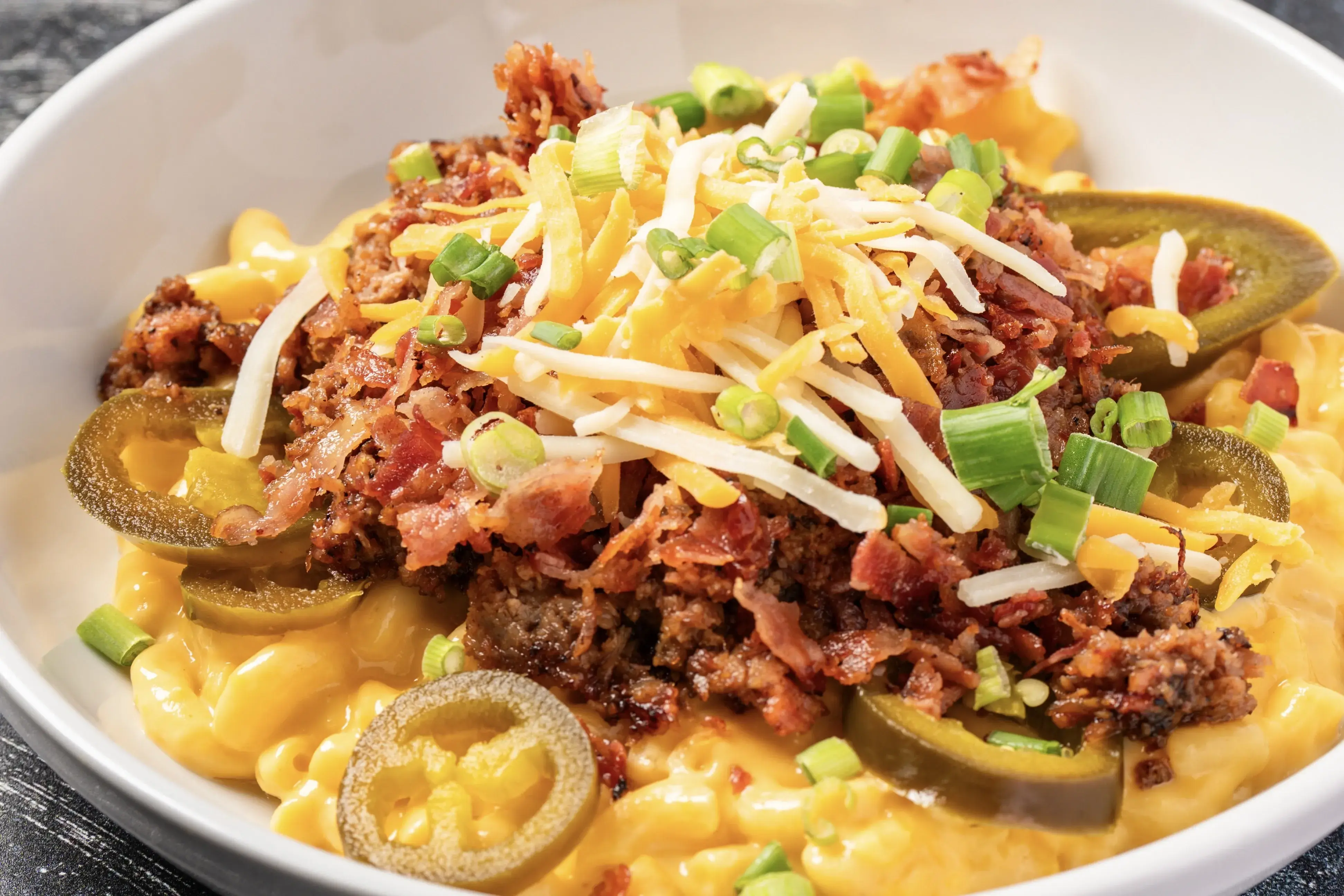 Loaded BBQ Mac & Cheese Bowl